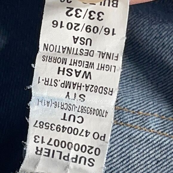 Polo Ralph Lauren Jeans Men 33x30 Relaxed‎ Straight Denim Blue Tag 33x32 - Picture 9 of 14